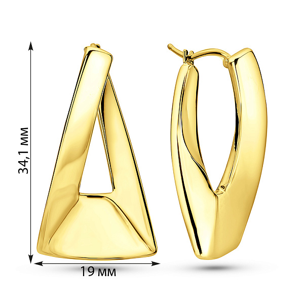 Серьги из желтого золота Francelli (арт. е1091745ж) – изображение 4