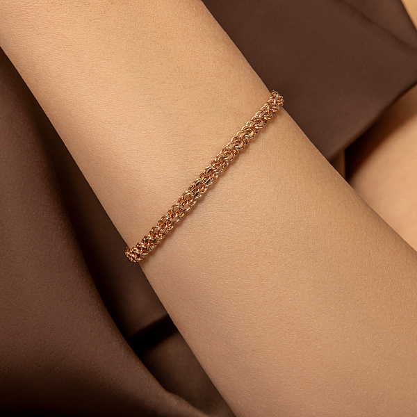 Золотой цепочный браслет плетения Бисмарк (арт. 3103-072) – изображение 2