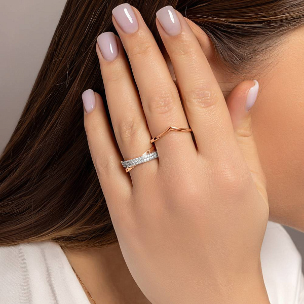 Золота каблучка без каменів (арт. 140762) – зображення 3