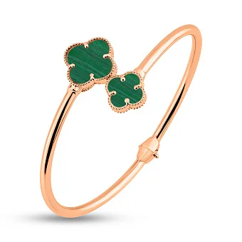 Браслет из красного золота с малахитом (арт. 326033/15млх)