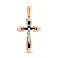 Золотой крестик с распятием и фианитами (арт. 720060Деч) – изображение 1