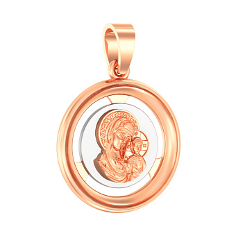 Фото Золотая ладанка иконка Божья Матерь «Казанская» (арт. 440535кб)