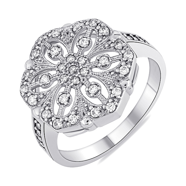 Серебряное кольцо с фианитами (арт. 7501/0619) – изображение 1