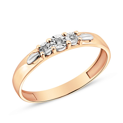 Золотое кольцо с бриллиантами  (арт. К011027)