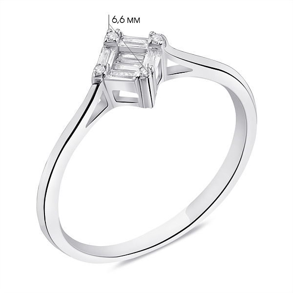 Кольцо из серебра с фианитами (арт. 7501/5771) – изображение 2