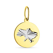 Золотий підвіс Україна з алмазною гранню (арт. 440731ж)