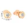 Сережки-пусети з червоного золота з діамантами (арт. Т011225010) – зображення 2