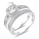 Серебряное двойное кольцо с фианитами (арт. 7501/8627) – изображение 2