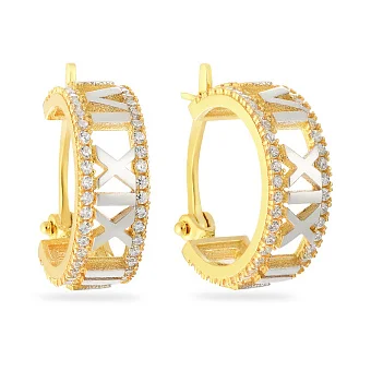 Золоті сережки з фіанітами (арт. 104314жб)