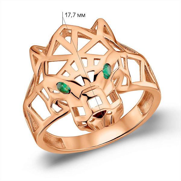 Золота каблучка Пантера (арт. 156674з) – зображення 7