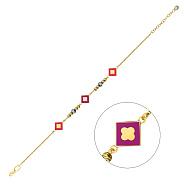 Фото Браслет из желтого золота с эмалью (арт. 324355жре)