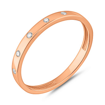 Золотое кольцо с фианитами (арт. 140765)