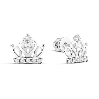 Серьги-пусеты (гвоздики) с бриллиантами