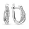 Сережки из белого золота с бриллиантами (арт. С011072015б) – изображение 1