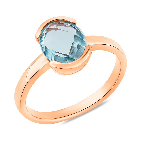 Золотое кольцо с кварцем (арт. 151965) – изображение 1