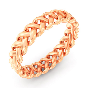 Фото Золотое кольцо без камней (арт. 141299)