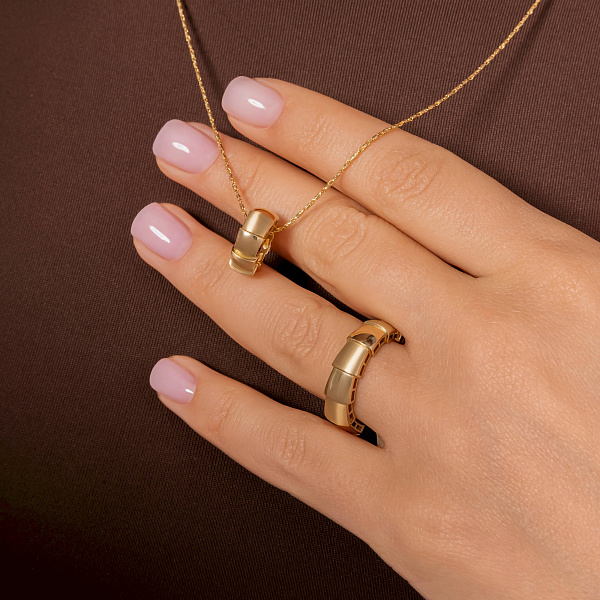 Кольцо из желтого золота без камней (арт. 156624жм) – изображение 3