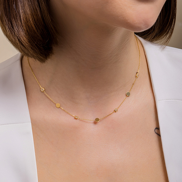 Золоте кольє з фіанітами (арт. 352635ж) – зображення 2