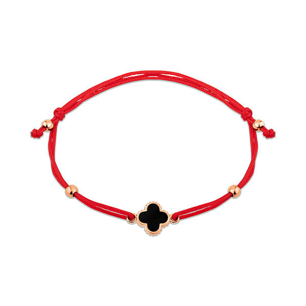 Браслет на нити с золотыми вставками и с эмалью (арт. 340077кеч) – изображение 1