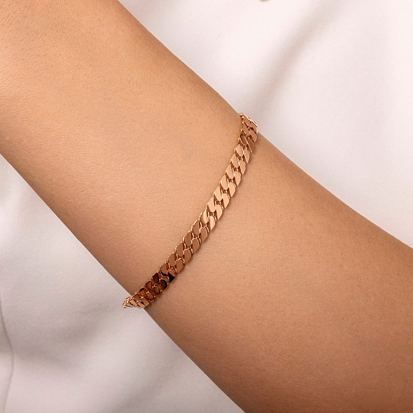 Золотой браслет плетения Панцирное (арт. 3261429) – изображение 2