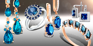 Золотые серьги и кольца с топазом – море в Вашей шкатулке!