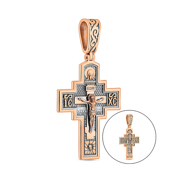 Золотой крестик с распятием (арт. 501683/35ч) – изображение 1