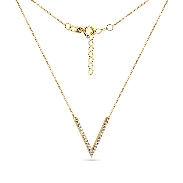 Колье из желтого золота с фианитами (арт. 352067/2ж) – изображение 2