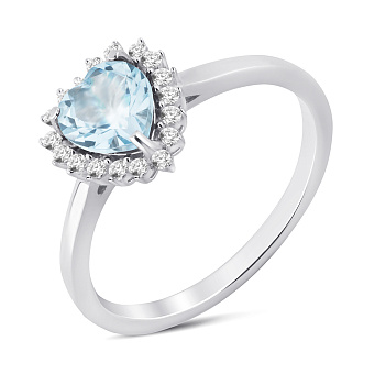 Фото Срібна каблучка з топазом (арт. 7501/2188452Пг)