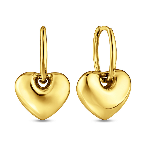 Серьги из желтого золота Сердечки (арт. 1101223ж) – изображение 1