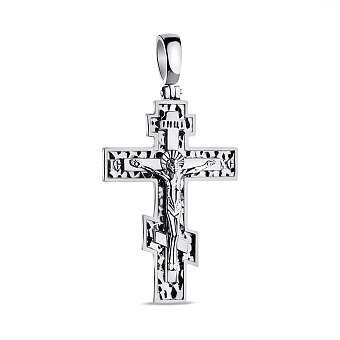 Серебряный крестик без камней (арт. 7504/2-0788.0.2)