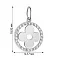 Підвіс з білого золота з фіанітами (арт. 424460б) – зображення 2
