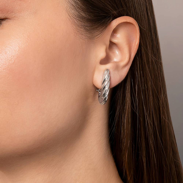 Серьги из белого золота Francelli (арт. е1091760б) – изображение 2
