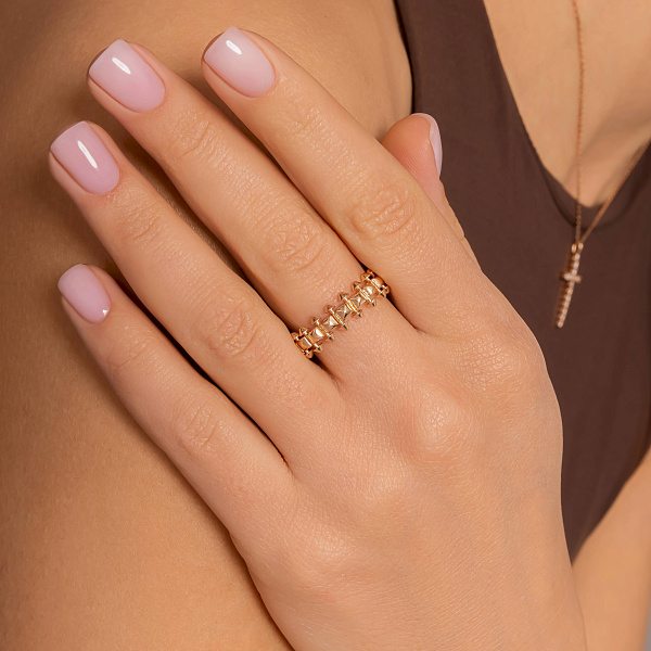 Кольцо из красного золота без камней (арт. 155333) – изображение 5