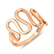 Фото Золотое кольцо в красном цвете металла (арт. 140890)