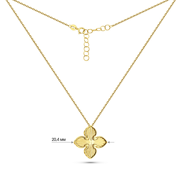 Колье из желтого золота Клевер (арт. 352847/20ж) – изображение 3