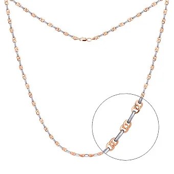 Золотое колье с декоративным плетением (арт. 351183кб)