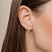Серьги-кольца из золота Клевер без вставок (арт. 111190ж) – изображение 2