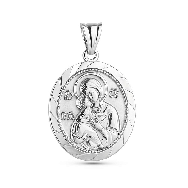 Серебряная ладанка Божья Матерь Владимирская (арт. 7517/2-4311.0.2) – изображение 1