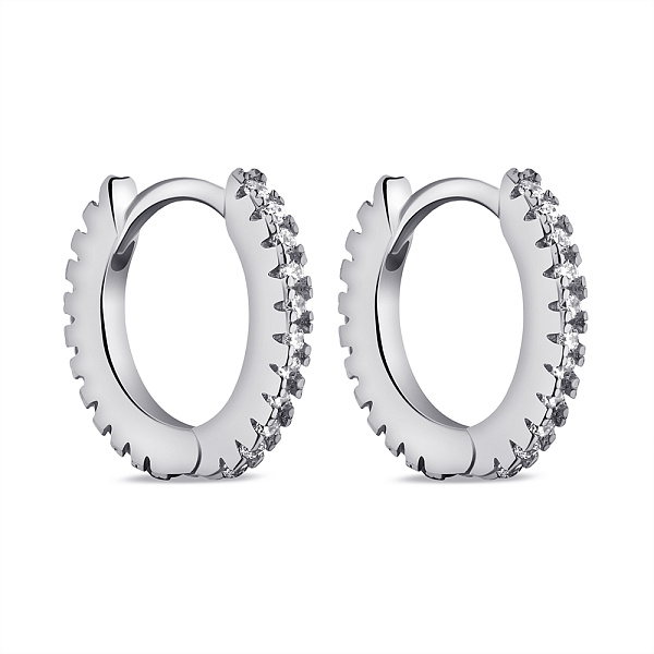 Срібні сережки з доріжкою із фіанітів (арт. 7502/9254/15) – зображення 1