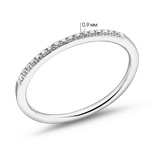 Кольцо из белого золота с бриллиантами (арт. К341572010б) – изображение 2