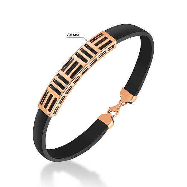 Браслет з каучука з золотими вставками (арт. 326283) – зображення 6