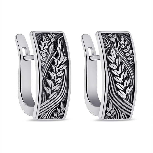 Серьги из серебра Колосок без камней (арт. 7902/2276ч) – изображение 1