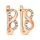 Сережки «Бесконечность» из красного золота с фианитами (арт. 108114) – изображение 1