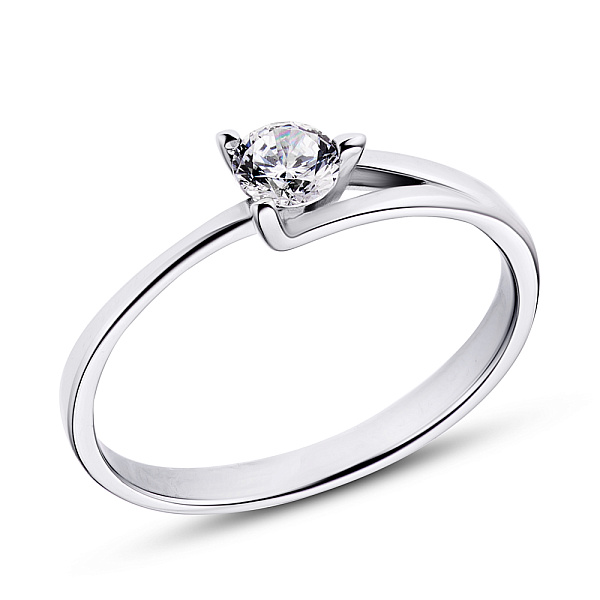Серебряное кольцо с фианитом (арт. 7501/15078р) – изображение 1