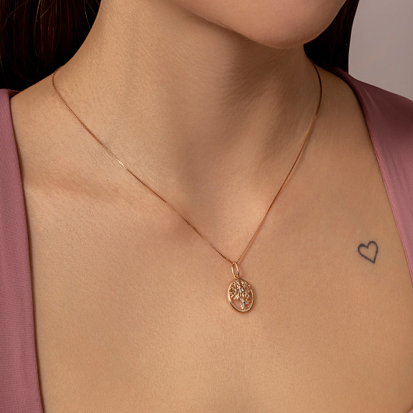 Золотой подвес-оберег Дерево жизни (арт. 424496) – изображение 2