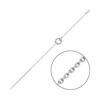 Срібний браслет з фіанітами (арт. 7509/3861)