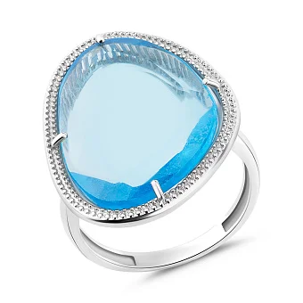 Золотое кольцо с кварцем (арт. 144500ПбсГ)