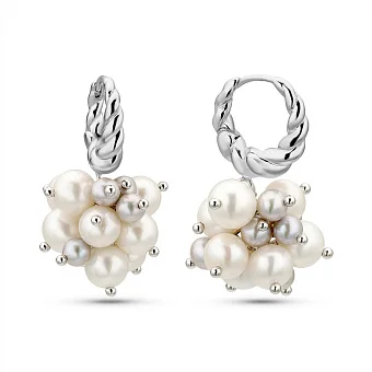 Срібні сережки з перлами (арт. 7502/2183655жбср)