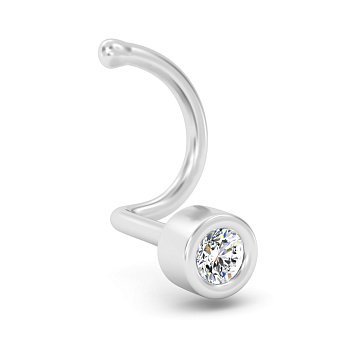 Золотой пирсинг с бриллиантом (арт. Н011848б)