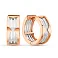Сережки-кільця з комбінованого золота (арт. 104165/20кб) – зображення 1